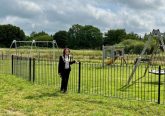 Councillor Fiona Cullen, mayor of Gillingham, at the Lodden Lakes play area.